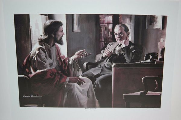 

harry anderson poster jesus counseling businessman hand painted art on canvas oil painting wall art picture home decor