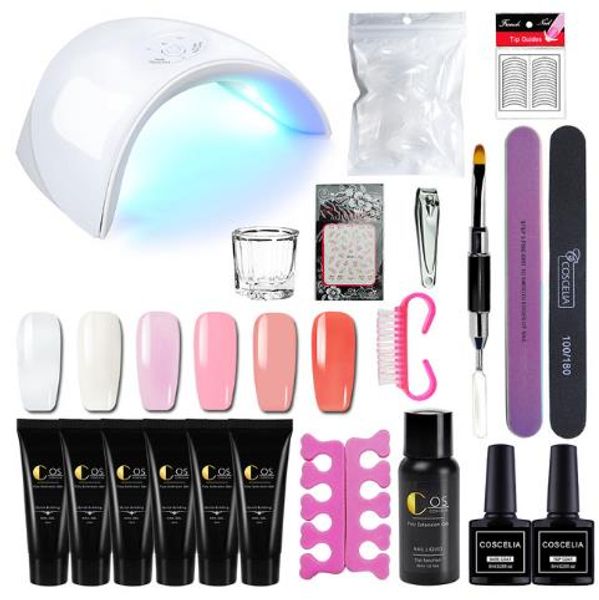 

15ml uv gel french nails art manicure tips nails build extending crystal jelly gum poly gel set for nail art tools