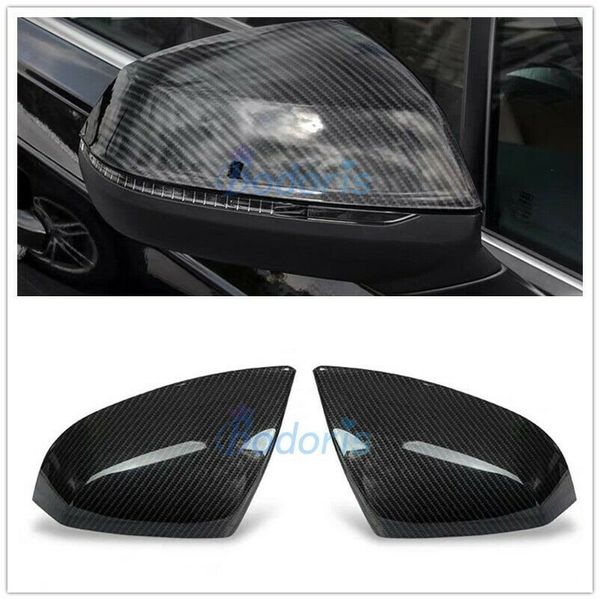

for audi q7 2016-2018 carbon fiber mirror overlay rear view cover car styling