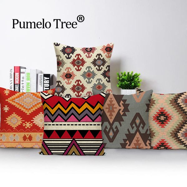 

vintage bohemia cushion without filler cotton linen blending pillow home wedding decorative waist pillowcase almofada cojines