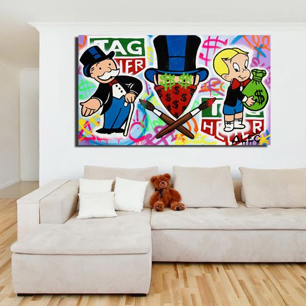 

alec monopolies tag heuer art canvas oil painting on canvas wall picture modern home bedroom decoration accessories artwork 191004