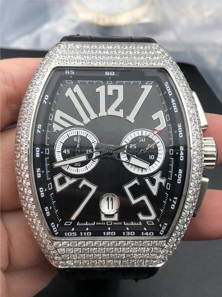 

new luxury fashion man watch automatic movement wrist watch mechanical watches leather strap diamond mens wristwatch watches quality, Slivery;brown