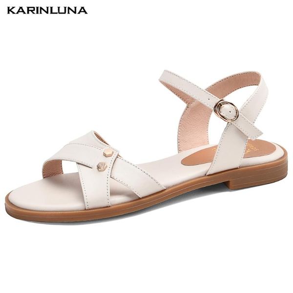 

karin 2020 new arrivals shallow shoes woman sandals buckle strap wholesale buckle strap concise summer casual sandals women, Black