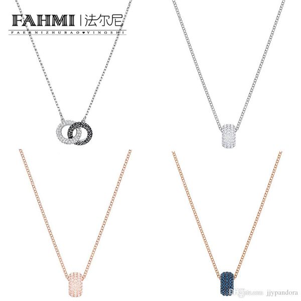 

fahmi stone transfer bead necklace clavicle chain elegant temperament necklace for women with a contemporary atmosphere, Silver