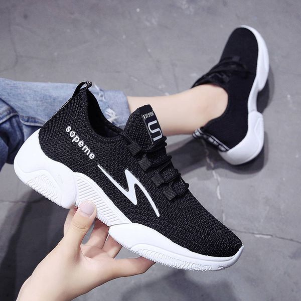 

women shoes spring mesh flat platform shoes women casual breathable sneakers woman ladies flats zapatos de mujer new, Black