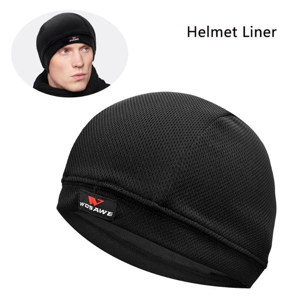 

ultralight head bandana men cycling cap under helmet 2020 quick-dry bike helmet liner cycling beanie caps for bicycle headwear, Black