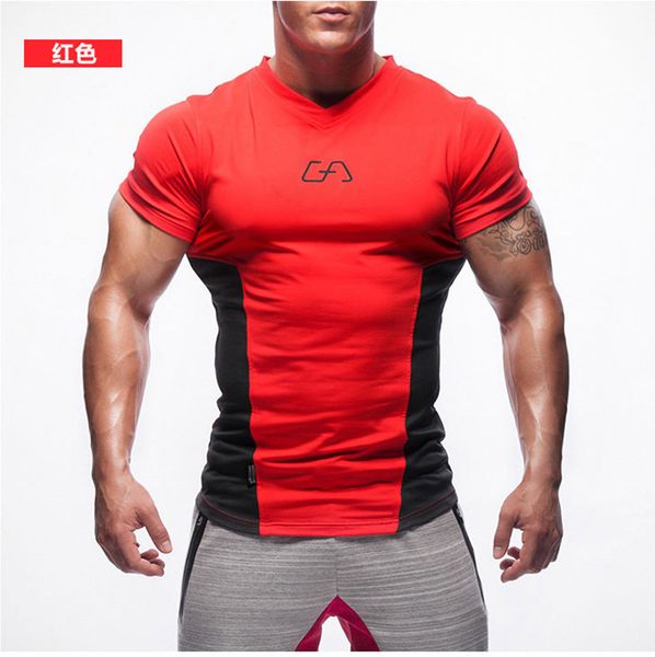 

мышцы kid brothers sports колготы quick-dry running training костюм эластичность ткани фитнес сжатие с коротким рукавом футболки fash, Black;blue
