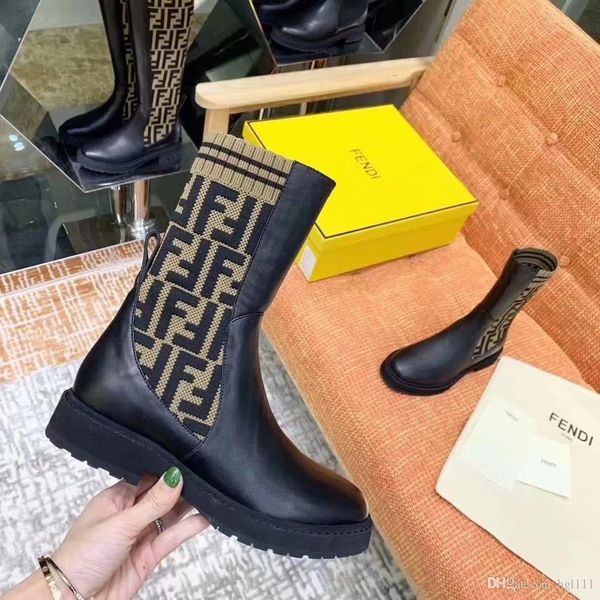 

2019 autumn martin boots female winter wild thick with short tube breathable outdoor long tube knight boots net red british wind boots