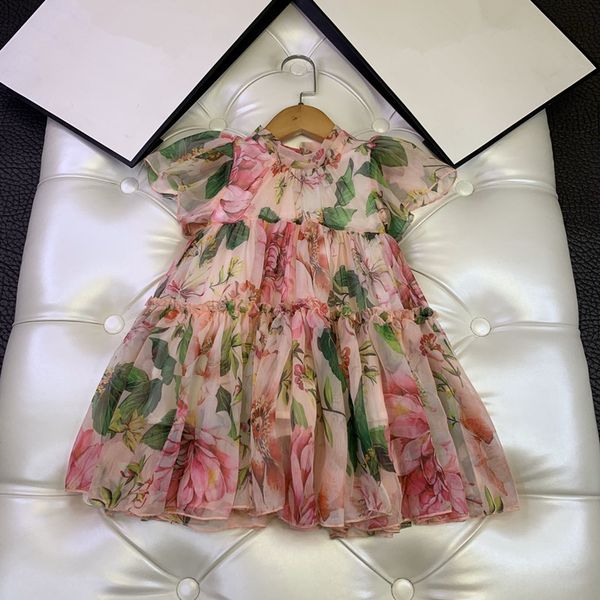 

новое детское платье, красивое цветочное платье для девочек, модное платье с рукавами сладкого лотоса для девочек, Red;yellow