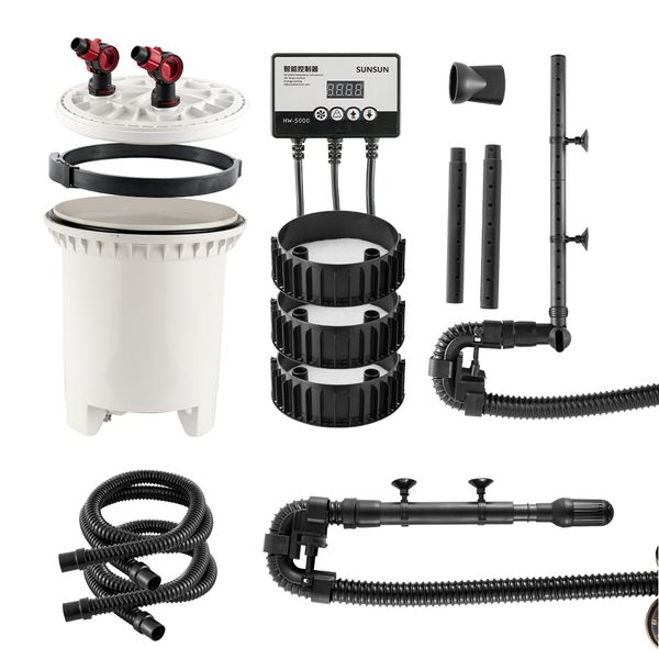 

40w sunsun hw-5000 жк-дисплей 4-ступенчатый фильтр аквариум с 9w уф-лампы для fish tank внешний фильтр канистры с переменным расходом rate