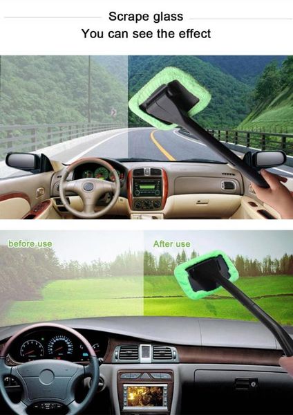 

microfiber windshield clean glass window tool brush kit car auto wiper cleaner anti static soft fiber brush