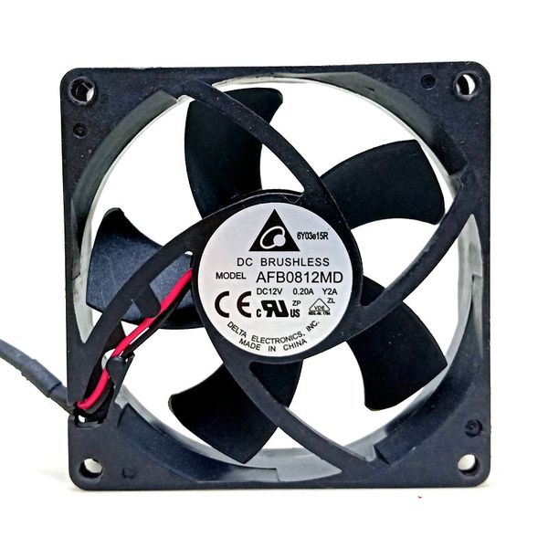 

original for delta afb0812md 8mm 80x80x20mm dc12v 0.20a 2lines computer cooling fan