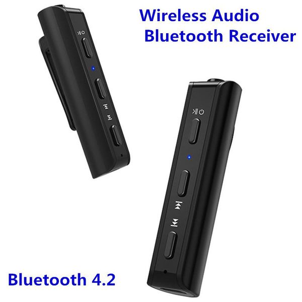 

kuulee car 3.5mm jack car kits mini wireless bluetooth receiver handstransmitter music audio adapter with clip design