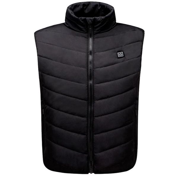 

men's usb charging heated vest winter warm electric vest adjustable charging heating thermal jacket hiking hunting, Gray;blue