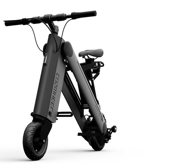 

35km foldable electric bicycle portable scooter smart mini folding bike, Silver;blue