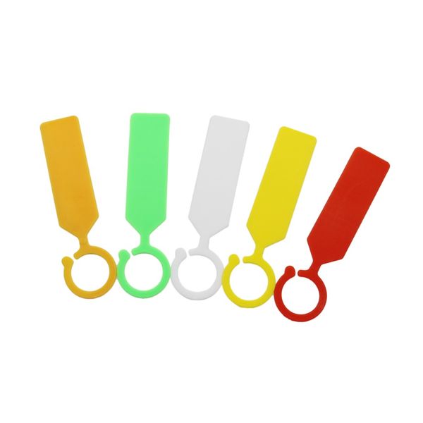

garden plants round hook labels 5 colors plastic flower nursery seeding identification signs reusable gardening decoration 10pcs