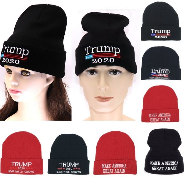 

дональд трамп 2020 hat hat skullies шапочки американский выбор великий вышивка флаг cap зима теплая вечеринка рождество шляпы 12 цветов xd20