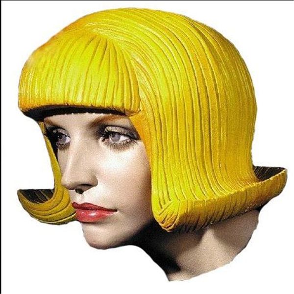 

желтый / красный / синий / черный / latex парики довольно cd rubber парик хэллоуин косплей костюмы карнавальные наращивание волос накладные