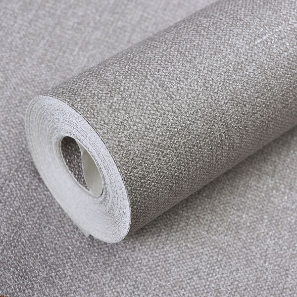 

обои с тисненой текстурой современные однотонные сплошные водонепроницаемые льняные обои для стен гостиничного номера коричневый черный