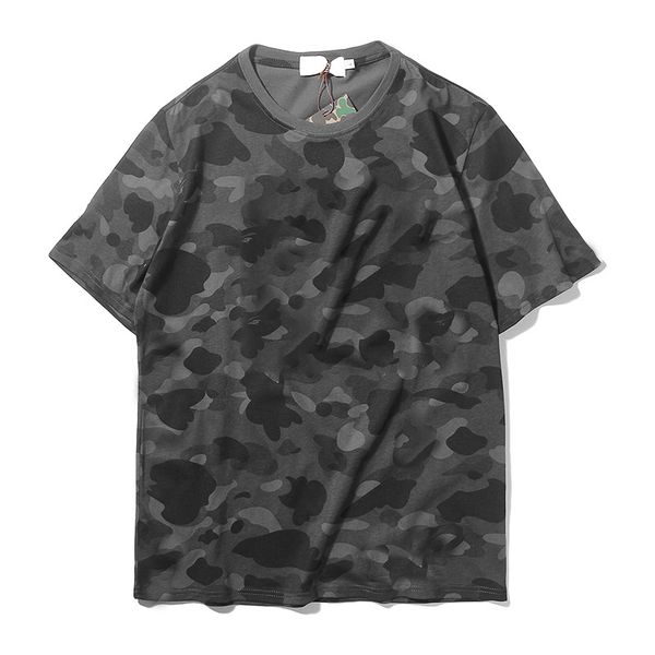 

new designer mens shark mouth t shirt clothes luxury pattern short sleeves summer camouflage loose hip hop wear love_clothes1, White;black