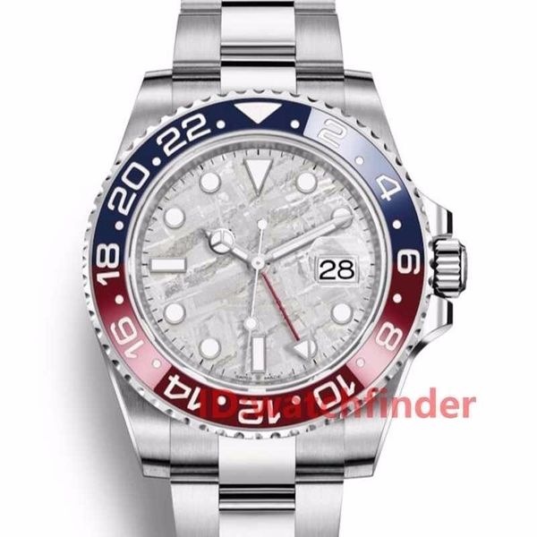 

new fashion luxury water resistant basel stainless steel gmt mens automatic movement luxury designer watches watch fashion wristwatches, Slivery;brown