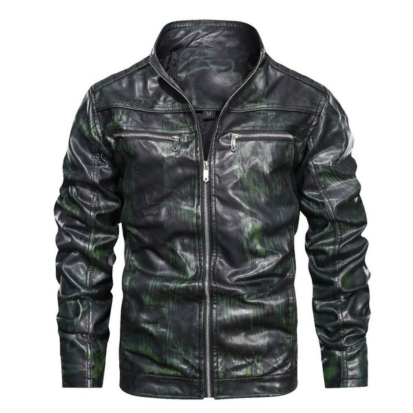 

3xl men's pu bomber jacket leather coat autumn slim fit faux leather motorcycle jackets male coats brand clothing jaqueta couro, Black