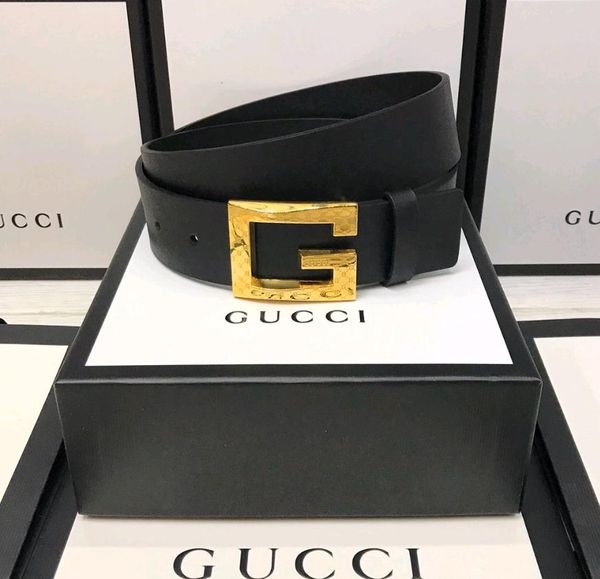 

a58 with box big large buckle genuine leather belt with box designer belts men women new mens belts luxury belt ing, Black;brown