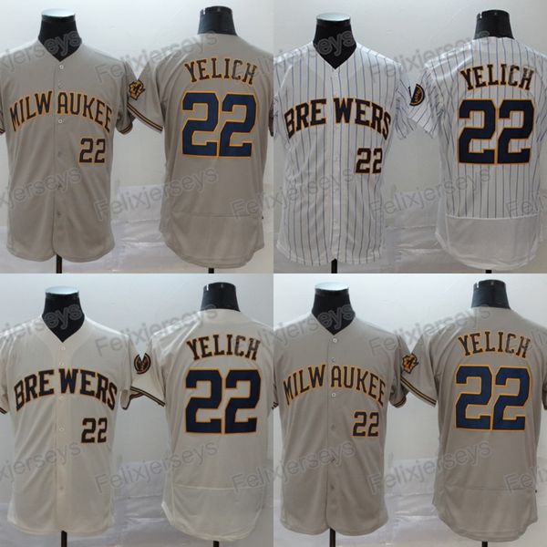 

#22 christian yelich 2020 new milwaukee jersey stitched name and number baseball jerseys fast ing, Blue;black