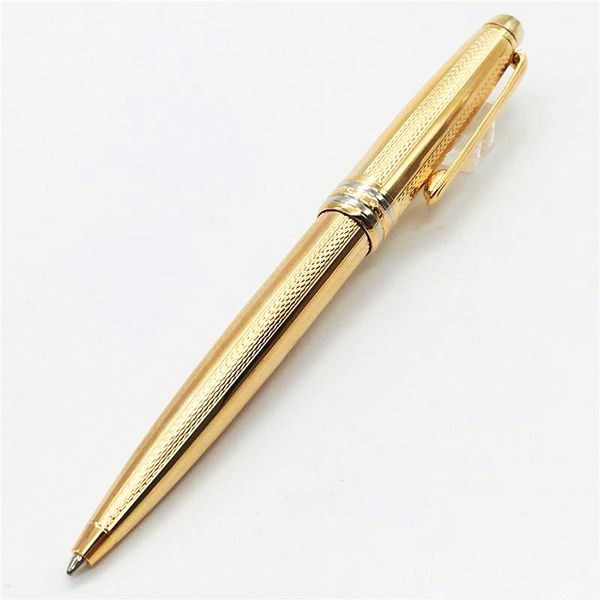 

germany brand meisterstcek 163 black resin golden or silver cap ballpoint pen ball pens school office supplies with mb serial number, Blue;orange