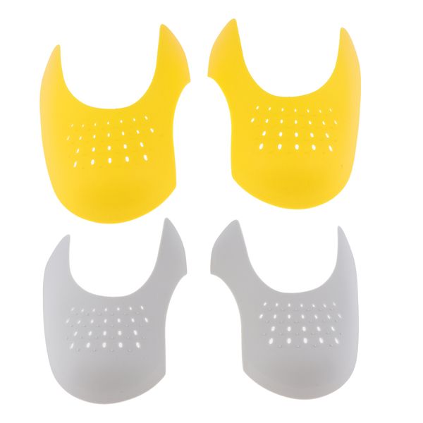

2 pairs women men sneaker shields protector durable toe box force fields decreaser - insert anti creases 14.5x8.5x3.5cm, Black