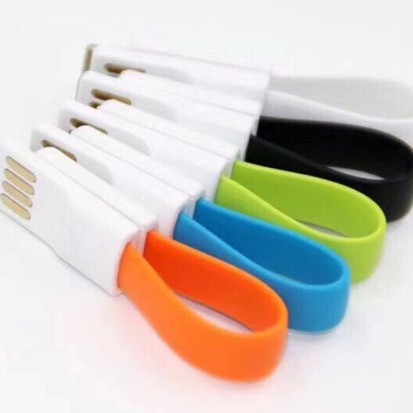 

3 in 1 Key Phone Chain USB Magnetic Charging Cable Sync Data Cable For iPhone Android Type-C Mini Portable Mobile Phone Charger