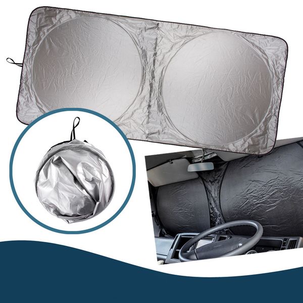 

190*90cm car sunshade solar reflective silver front windowshield sun shade uv rays block protector
