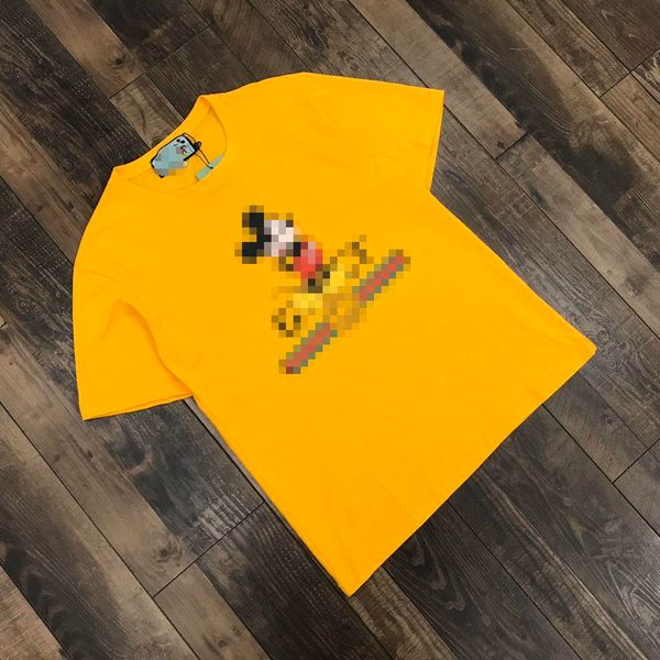 

designer men shirts summer luxury womens tees brand t-shirt short sleeve mouse print mens streetwear quility 2051106h, White