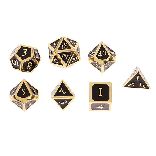 

7-die set multi-кубик для dd игры цветных многогранных dice ролевых игр