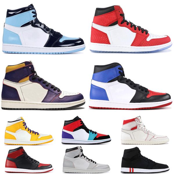 

Designer UNC Basketball Shoes 1 1s men women PSG Top 3 Court Purple SPIDERMAN BANNED Athletic Sneakers Sports mens trainers size 36-46