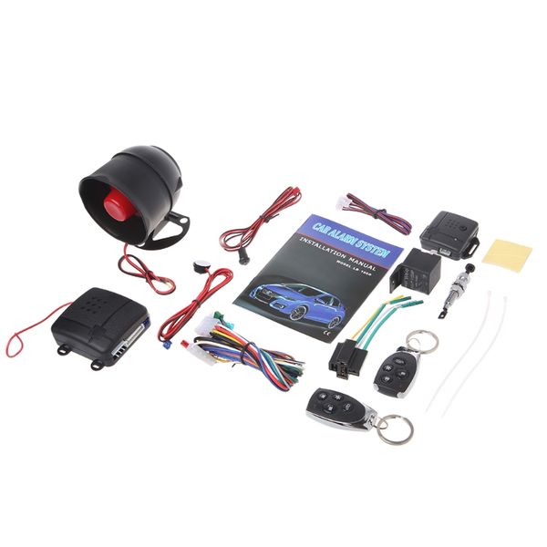 

1-way car vehicle anti burglar alarm security keyless entry siren with 2 remote