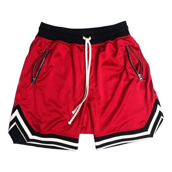 

gym winer summer solid color mesh compression quick-drying shorts men's sweatpants gyms fitness men shorts slim fit clothes, White;black