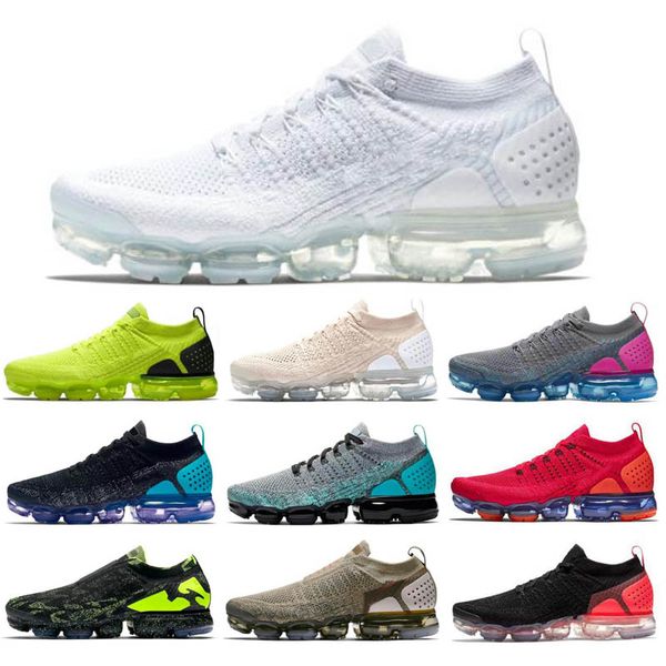 

knit 2.0 men women running shoes triple white light cream volt crimson pulse laser orange mens trainers sports sneakers 36-45