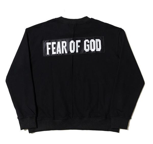 

mens long sleeve t shirts fg double line round neck loose patch embroidered letter long-sleeved t-shirt high street couple models, White;black