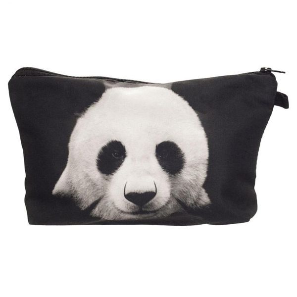 

3d panda pattern cosmetic bag function makeup case zipper make up organizer storage pouch toiletry beauty wash bag for women