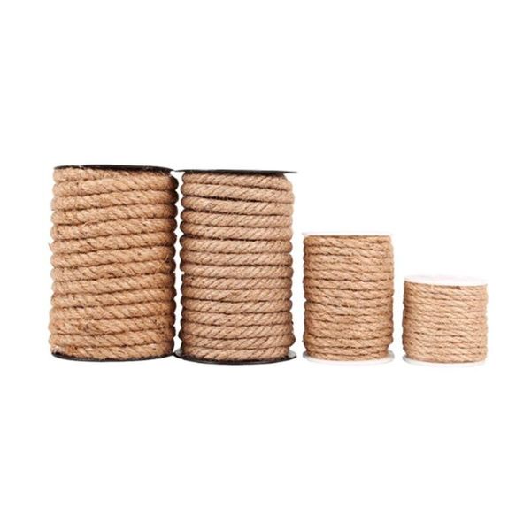 

vintage hand-made 4-10mm jute rope 10meters packaging lamp decoration decorative rope binding packaging customized, Black;white