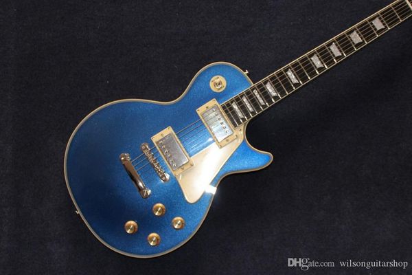 

Новый стиль стандарт на заказ электрическая гитара, синий цвет верхней guitarra.Rosewood