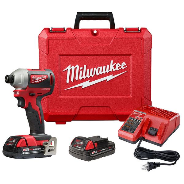 

Milwaukee M18 2850-22CT 18-Volt 1/4-Inch Brushless Hex Impact Driver Kit