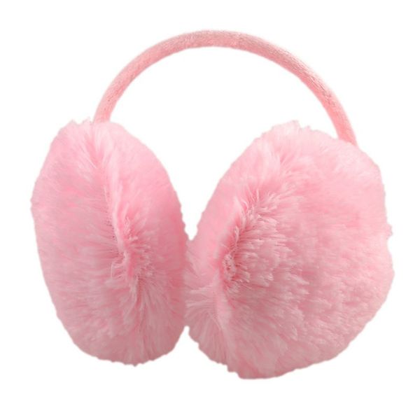 

woman pink plush fluffy back ear cover warmer muffs earmuffs, Blue;gray