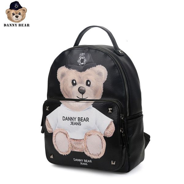 

funny vogue danny backpack bear college bagpack artifical leather student casual school fashion bag djb681102b