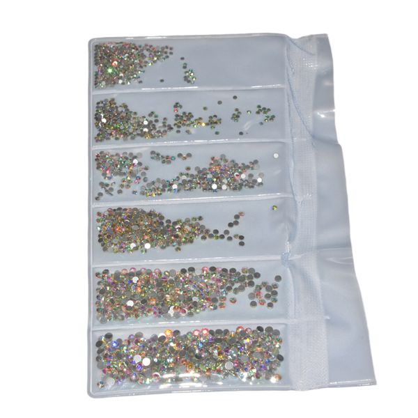 

nail art decorations 1728pcs crystal manicure rhinestones ss3-ss10 decoration strass charms stones for 3d designs nails accessoires, Silver;gold