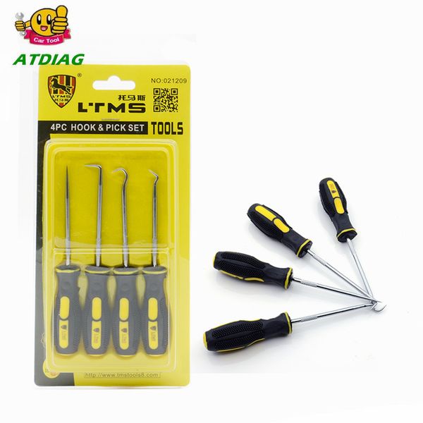 

4pcs extra long hook and pick car automotive set seal remover craft hobby tool straight/offset/90 degree/o-ring hook pick