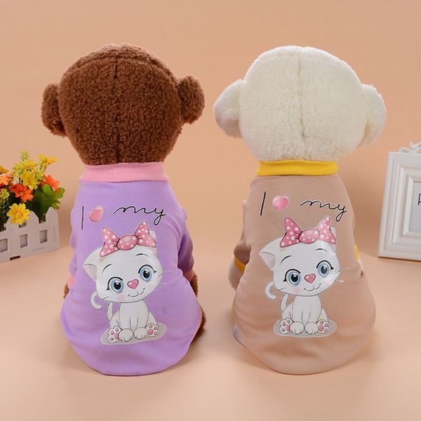 

s/m/l print cat clothes for small cats chihuahua dog coats jackets 2019 summer kawaii cartoon pet cat clothes kitten clothing