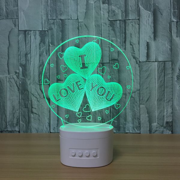 

goods out on the ground for sale new peculiar product 3d small night-light bluetooth loudspeaker box lamp colourful led lampstand lamp