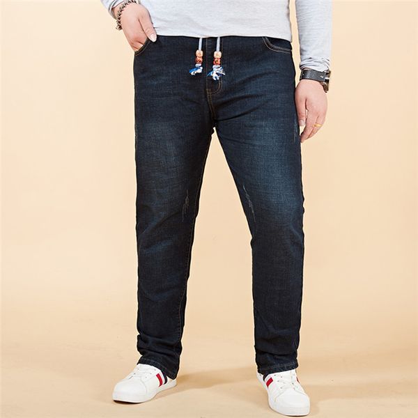 

men's jeans black blue medium stretch denim men pocket print jeans size 30 32 34 36 38 40 42 44 46 48 pants trousers,092